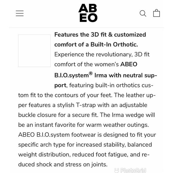 ABEO Biosystems Sandal Brown Size 10N Narrow Leather Wedge Open Toe Ankle Strap - Picture 13 of 14